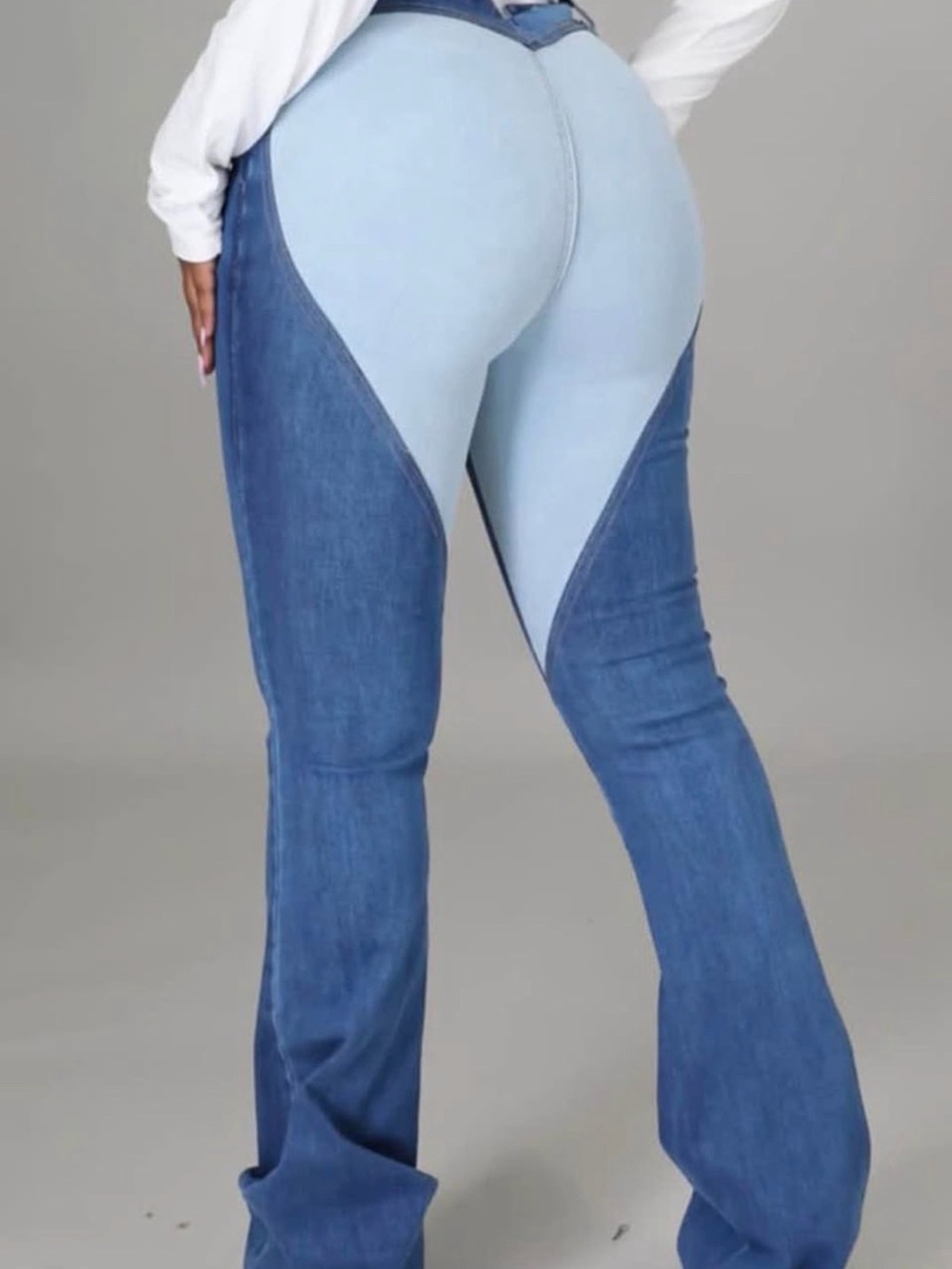 Revice True Romance Heart Blocked Flare Jeans